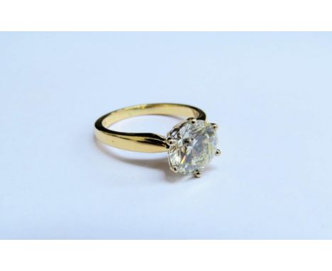 A 2ct diamond solitaire ring set in 18ct gold. Colour N, Clarity SI1. Size K, 3.9g. With Insurance Valuation 