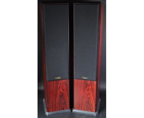 Mission - Model 752 (75 Two) - A matching pair of floorstanding loudspeakers having three quarter mesh covered fronts with ve