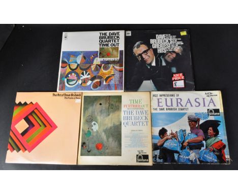 The Dave Brubeck Quartet - A selection of five long play LP vinyl record albums to include Time Further Out (Stereo Fontana 8