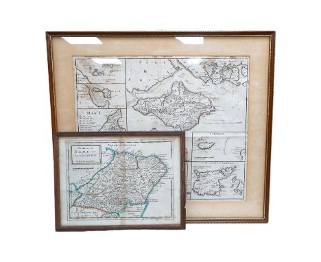 Two engraved maps comprising R. Morden (1650-1703), Smaller Islands in the British Ocean, and H. Moll (1654-1732), Bamf and A