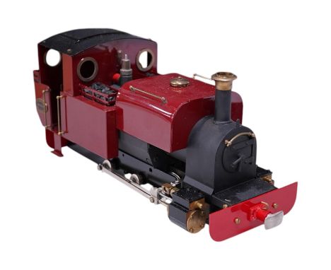 A Roundhouse 16mm scale live steam ‘Dylan’, 0-6-0ST meths fired locomotive for 45mm track, with slip eccentric valve gear, in