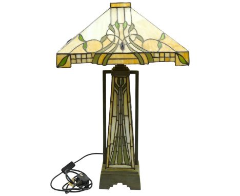 A Tiffany style table lamp, 67cm high. Condition - good, untested