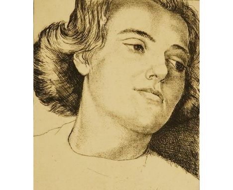 Edgar Holloway (1914-2008), drypoint etching, 'Wendy', signed and dated 1941, 6/10, 12.5 x 11cm, unframed. Condition - good