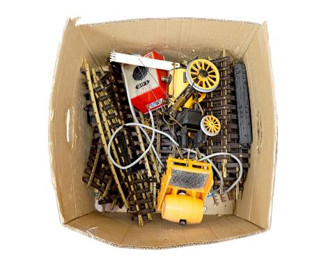 A quantity of Lehman LGB G scale railway including; a live steam Hornby Railways 3.5 inch gauge Stephenson’s Rocket locomotiv
