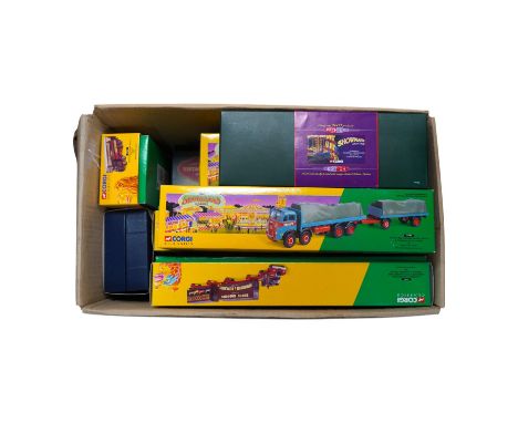Ten boxed Corgi fairground related vehicle sets from series including; Corgi Classics, Vintage Glory of Steam, etc. vehicles 