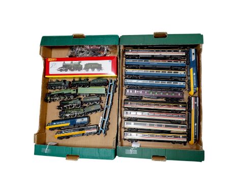 Twenty-two 00 gauge railway by Hornby, Lima, etc. including seven locomotives; a boxed Dean Single 4-2-2 tender loco (R2828),