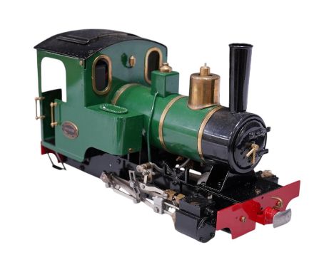A Roundhouse 16mm scale live steam ‘Billy’, 0-4-0T gas fired locomotive set for 45mm track, with simplified Walschaerts type 