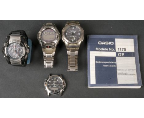 Vier Herrenarmbanduhren „Casio“. (Funktion ungeprüft / ein Armband fehlt)
