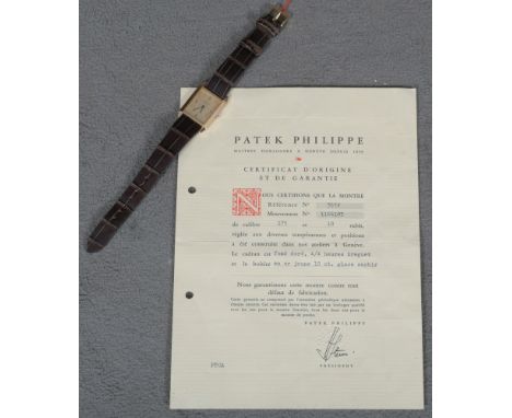 Patek Philippe-Herrenarmbanduhr. Genf 1971-1980. 18 kt Gelbgoldgehäuse und -schließe, Calibre 175, Referenznummer „3572“, Wer
