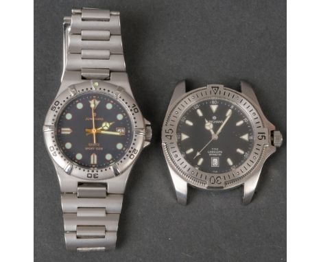 Zwei Herrenarmbanduhren: „Junghans“ Sportquarz bzw. „TTC Longlife“ ohne Armband. (Funktion ungeprüft)