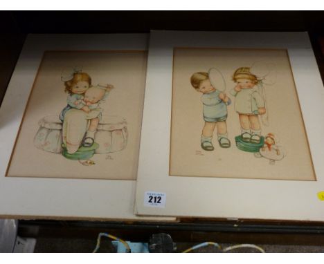Two mounted Mabel Lucie Attwell prints