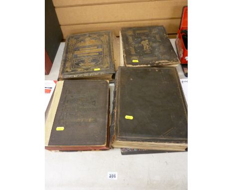 Four vintage books - 'The Bible', 'Duckworth's Encyclopaedia', 'Dr Livingstone' &amp; 'Pilgrim's Progress'