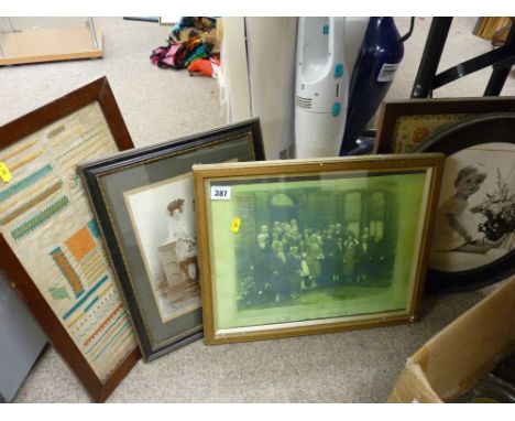 Parcel of paintings, prints and tapestries etc