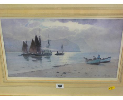 WARREN WILLIAMS ARCA limited edition (137/500) print - boating scene from Deganwy side