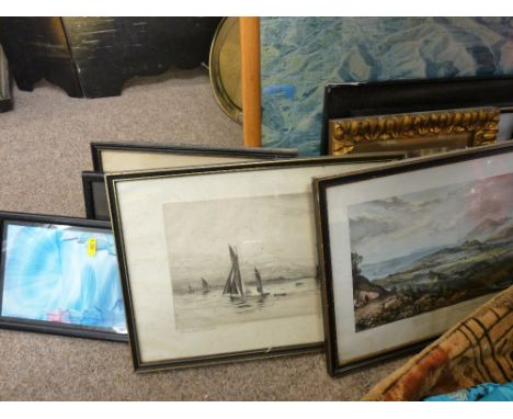 Parcel of paintings and prints