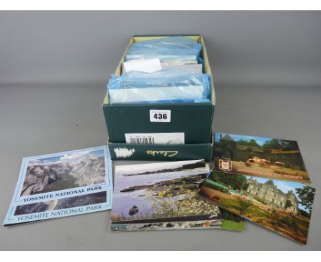 Shoebox of vintage postcards