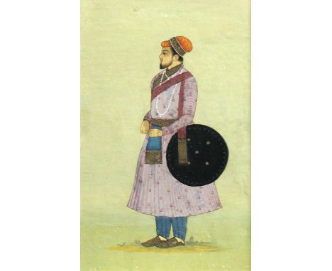 Indian Company School, 19th Century  Four watercolours of Indian men, including a gentleman standing full-length, in a lilac 