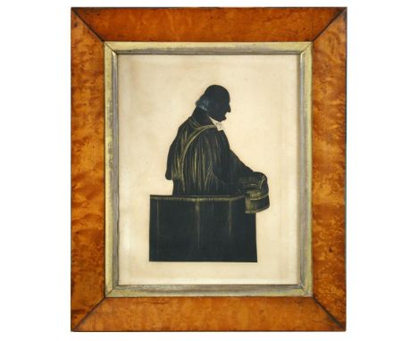 E R Worrall  (British, 19th Century) Portrait of a clergyman preaching from a pulpit, inscribed on the reverse "Taken by E. R