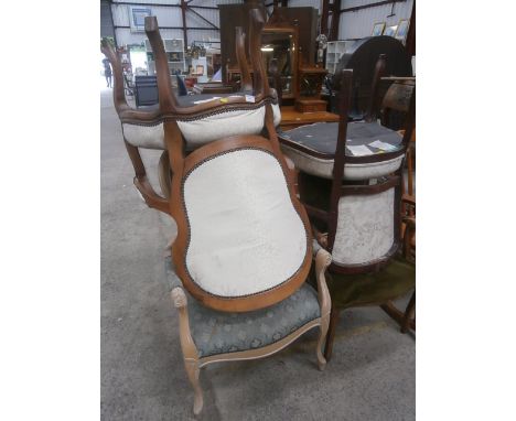 4 various vintage chairs
