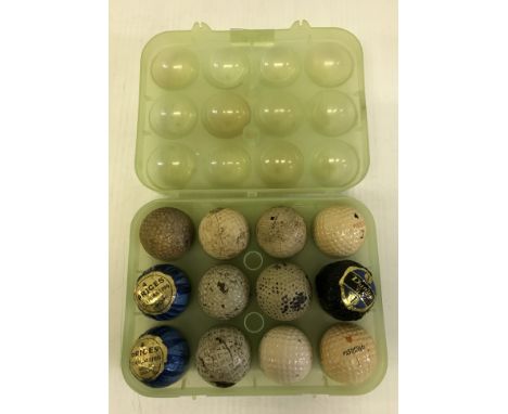 A collection of twelve various vintage golf balls including a Spalding Kro Flite, Dunlop 65 No.1, Price Everlasting No.4 (x 2