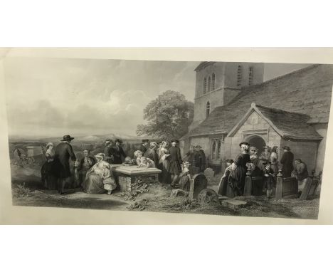 A collection of pictures to include AFTER W BEECHEY "Children relieving a beggar boy...", engraved by C Wilkin and published 