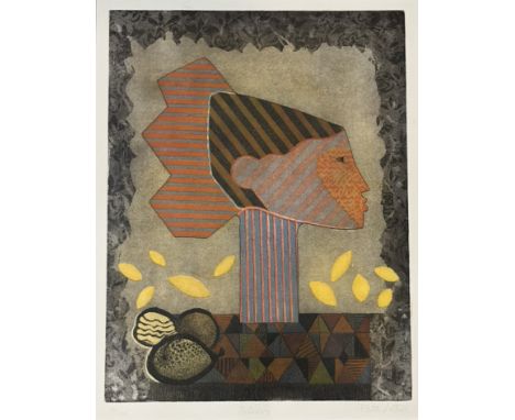 Pete Latham, Autumn, 15/100 print, signed pencil bottom right in a glazed gilt frame. (53cmx40cm)