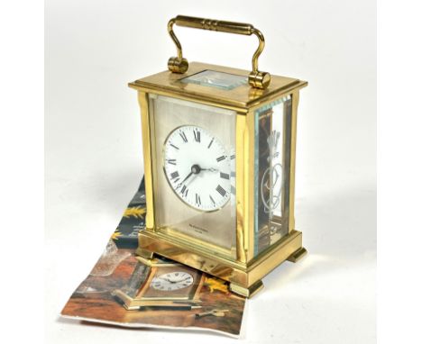 A Shortland Bowen brass four glass HRH Prince Charles and Lady Diana Spencer Royal Wedding 1981 commemorative clock with whit