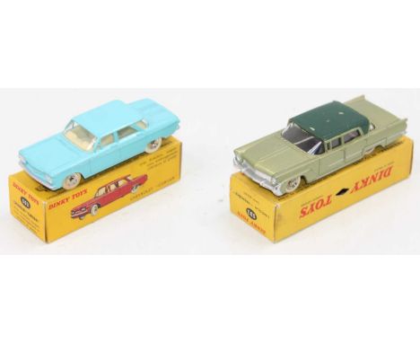 A French Dinky Toys boxed diecast group, two pieces to include No. 532 Lincoln Premier, comprising of light metallic green bo