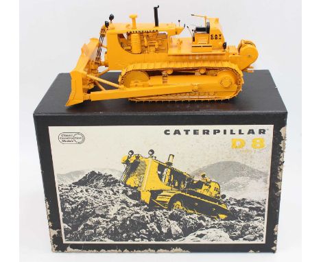 CCM Classic Construction Models 1/24th scale all brass model of a Caterpillar DBH Dozer, finished in yellow, limited edition 