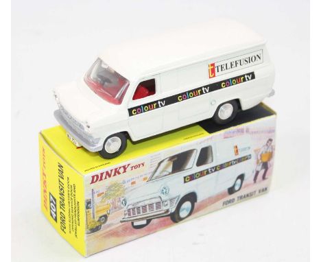 Dinky Toys Code 3 No.407 "Telefusion" Ford Transit Delivery Van, in reproduction box, excellent example of an un-made model