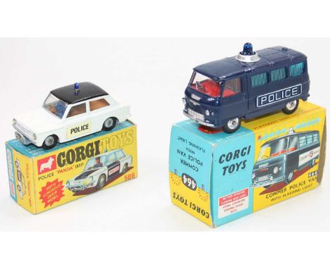 A Corgi Toys boxed Emergency Services diecast group to include a number 464 Commer Police van with flashing light comprising 