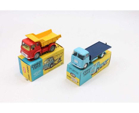 A Corgi Toys boxed commercial vehicle diecast group, two examples to include a No. 457 ERF model 44G platform lorry, finished