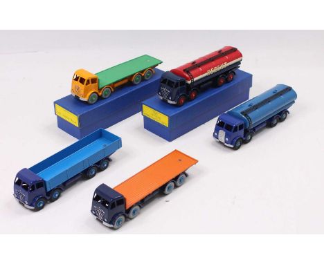 Collection of 5 repainted Dinky Supertoys, all repainted to a very good standard, examples to include Regent Tanker, Foden 8 