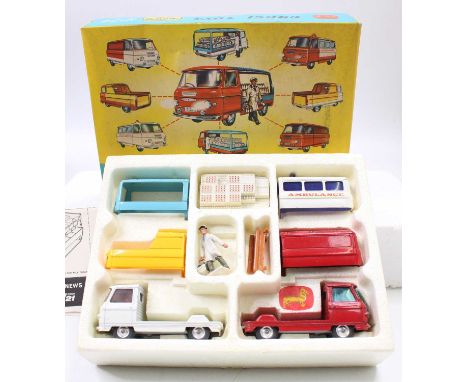 A Corgi Toys Constructor gift set 24, comprising of various components housed in the original polystyrene tray with construct