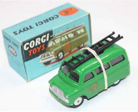 A Corgi Toys No. 405 Bedford Utilecon AFS tender, comprising of green body with black roof ladder, flat spun hubs and AFS tra