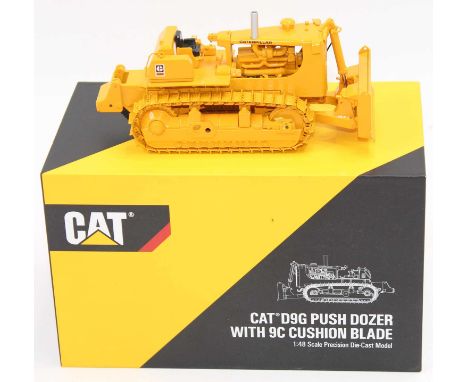 CCM Classic Construction Models 1/48th scale diecast model of a CAT D9G Push Dozer with 9C Cushion Blade, Boxed example (M-BM