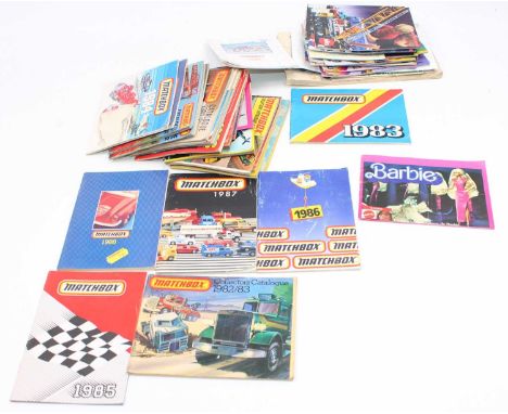 1 small box of Matchbox and Siku pocket catalogues 70s - 90s issues approx. 23 Matchbox and 16 Siku, conditions vary, 40+ in 