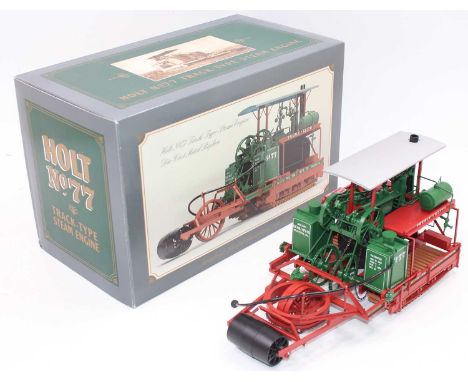 Spec Cast 1/32nd scale diecast model of a Holt Number 77 Preble and Keith Track Type Steam Engine, in the original box with o