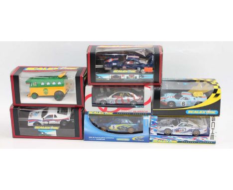 One tray containing 7 boxed Scalextric racing cars as follows: C589, C144, C2341, C421, C2404 and special edition numbers 094