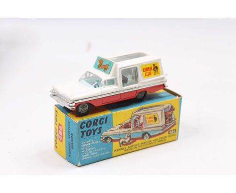 Corgi Toys No. 486 Chevrolet Impala "Kennel Club" wagon finished in white and red, with 4 dog figures, cast hubs and a corgi 