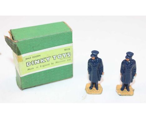 Dinky Toys No. 13A Cooks Man original trade box containing 2 examples in near mint condition in green box with 'Dinky Toys' p