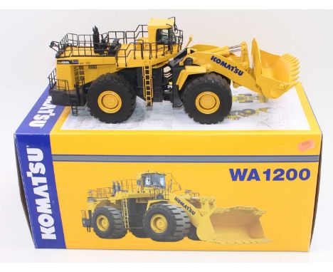 NZG No.889 1/50th scale boxed diecast model of a Komatsu WA1200 Wheel Loader, housed in the original box (VGNM-BVG)