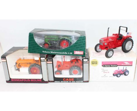 Collection of 1/18th and 1/16th scale boxed Tractor diecast models, to include Schuco 1/18th Fendt Farmer 2 (Model Requires C