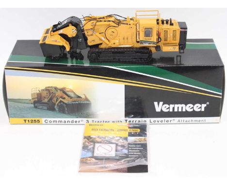 TWH Collectables, No.TWH085 1/50th scale diecast model of a Vermeer T1255 Commander 3 Tractor with terrain leveler attachment