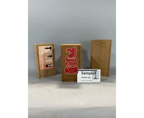 Six boxed vintage chess sets 