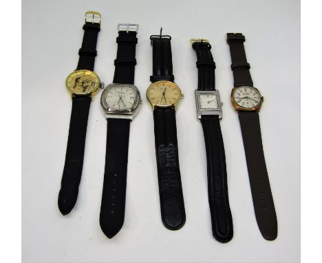 Collection of vintage gents dress watches to include a Rotary Special Sport gold plated, Manis quartz with silver dial and da