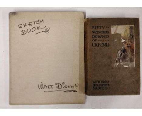 Sketch Book - Walt Disney, First Edition published 1938 together with Fifty Watercolour Drawings of Oxford (2) 