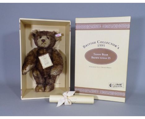 Steiff '1995 Brown Tipped 35 Teddy Bear' limited edition 915/3000, 36cm tall, in original box with certificate 