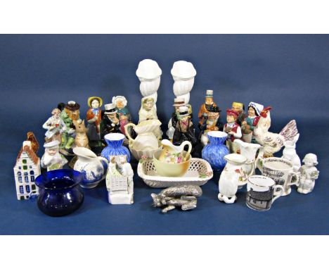 A set of twelve Franklin porcelain Wood &amp; Sons toby jugs from the Charles Dickens toby jug collection, together with furt