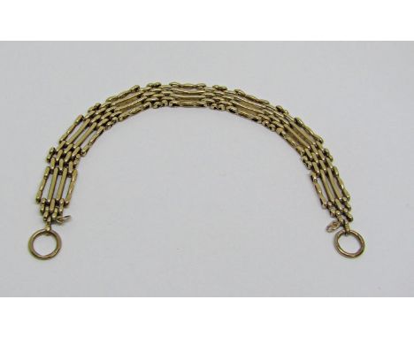 9ct gate link bracelet, 15.7g 